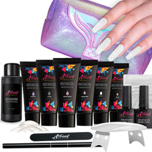 Load image into Gallery viewer, Poly Nail Gel Kit with UV Lamp, Slip Solution - Poly Nail Gel All-in-One Kit