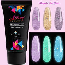 Load image into Gallery viewer, Poly Nail Gel Kit with Light Change, Mood Change, and Glow in the Dark Color Poly Nail Gel