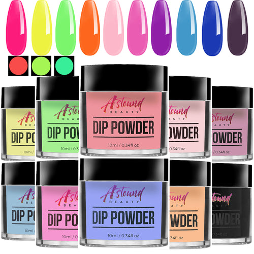 Dip Powder Nail Kit with Glow in the Dark Dip Powder Colors