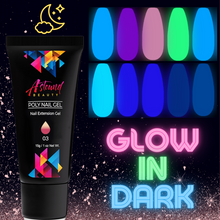 Load image into Gallery viewer, Poly Nail Gel Kit with 10 Mood Change and Glow in the Dark Color Poly Nail Gel