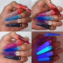 Load image into Gallery viewer, Poly Nail Gel Kit with 10 Mood Change and Glow in the Dark Color Poly Nail Gel