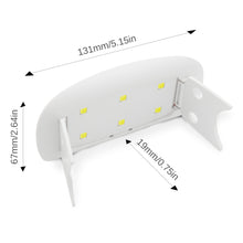 Load image into Gallery viewer, Mini Portable LED UV Nail Lamp (6w)