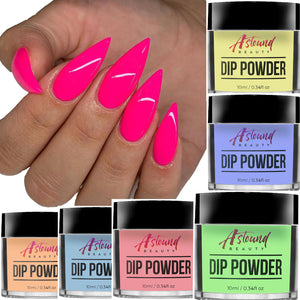 Dip Powder Nail Kit with Glow in the Dark Dip Powder Colors