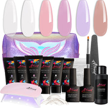 Load image into Gallery viewer, Poly Nail Gel Kit with UV Lamp, Slip Solution - Poly Nail Gel All-in-One Kit